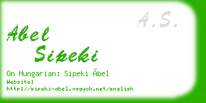 abel sipeki business card